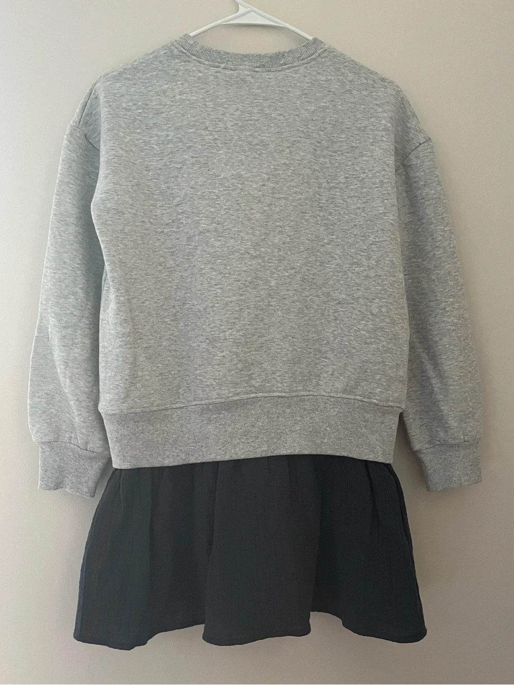 Mango Grey Combined Sweatshirt Dress